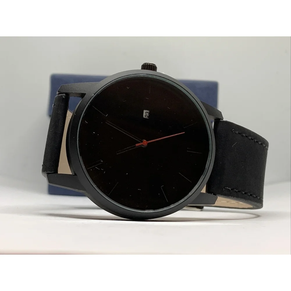 South Lane SS20-dr1-4704 Unisex Black Leather Analog Black Dial Watch BL287